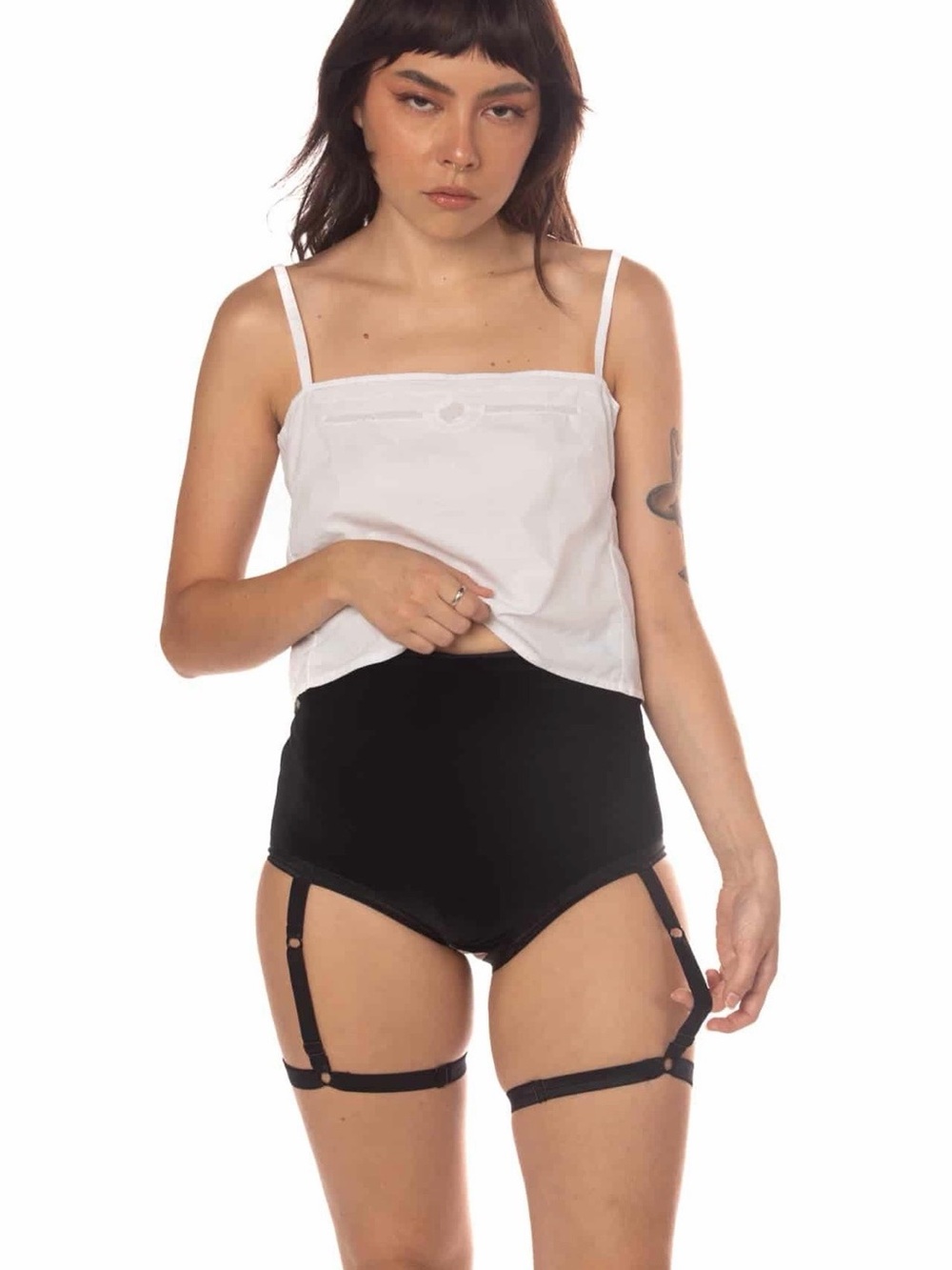 Solstice Intimates Black Velvet Ouvert Harness Underwear